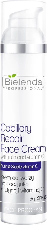 Krem fytyre për femra Bielenda Professional Capillary Repair SPF15, 100ml