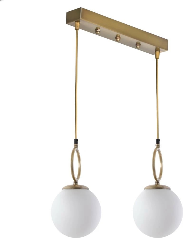 Llambë varëse Opviq Morino, 2 sfera, xham i bardhë, eskitme