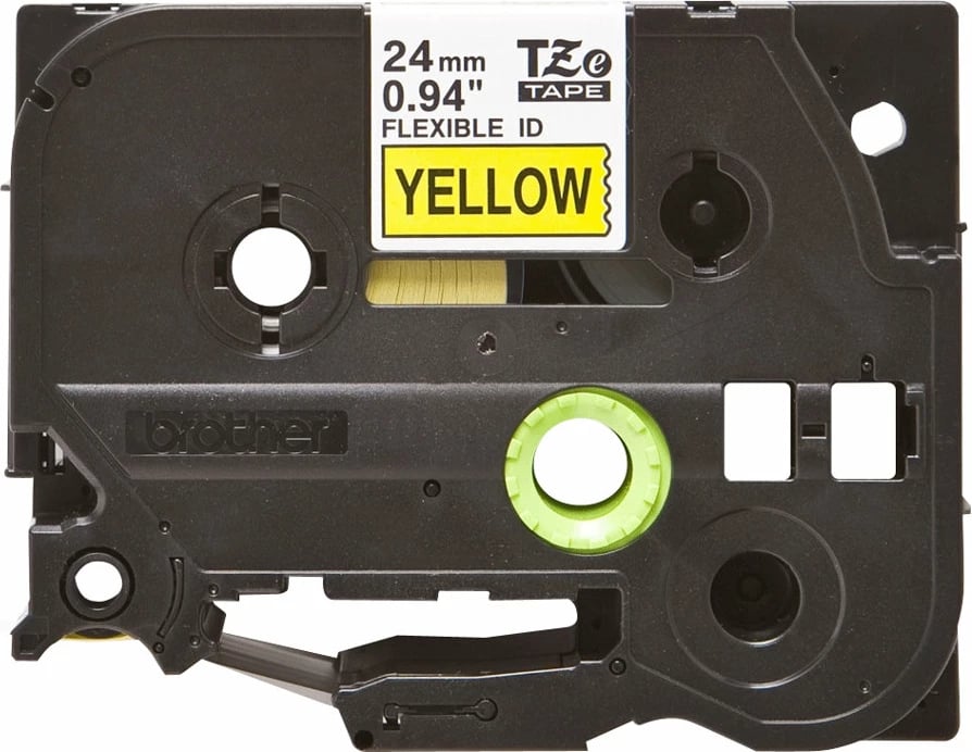 Kasetë etiketuese Brother TZe-FX651, 24mm, e zezë në të verdhë, 8m