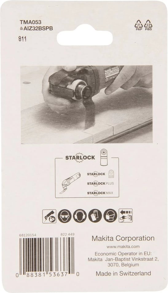 Teh prerës Makita B-64870, bimetal, 5cm, 14TPI, zi