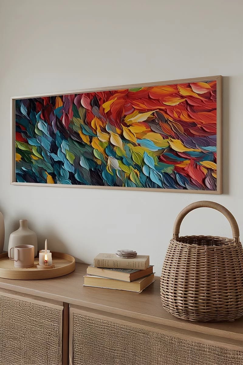 Pikturë dekorative me kornizë, Wallity, Artsmdfyty28-3370, shumëngjyrëshe, 33x70cm