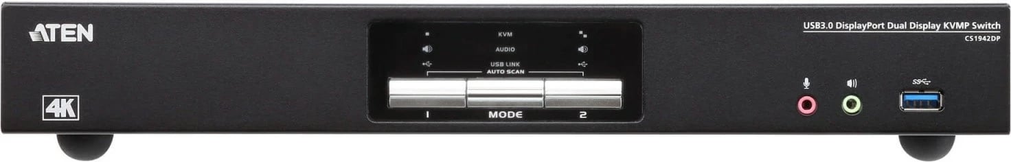Switch KVM ATEN CS1942DP-AT-G, 2 porta, USB 3.0, DisplayPort, 4K Dual Display, i zi