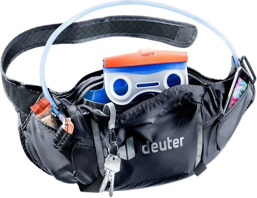 Çantë beli Deuter Shortrail III, 3 L, E zezë