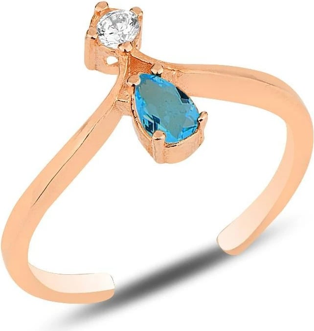 Unazë argjendi Jumeon, ngjyrë kaltër, SGTL12181