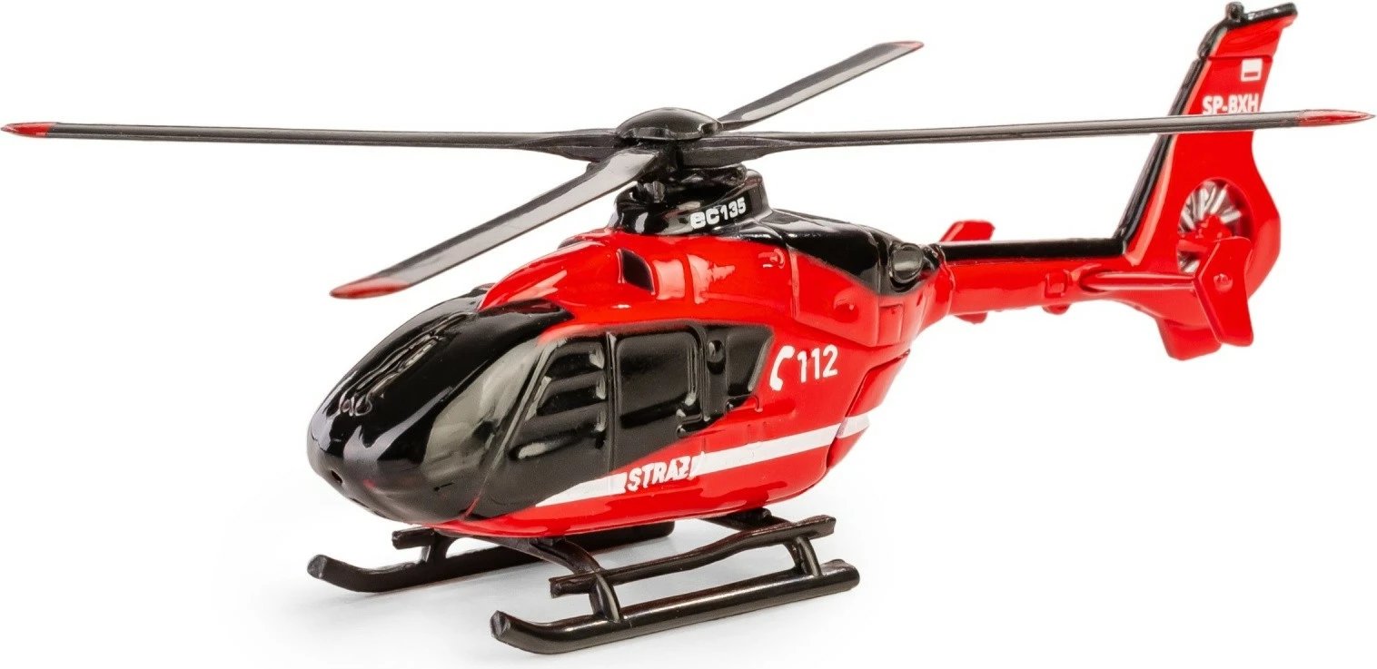 Helikopter lodër Daffi AIRBUS H135, model zjarrfikës, 1:100, Kuq