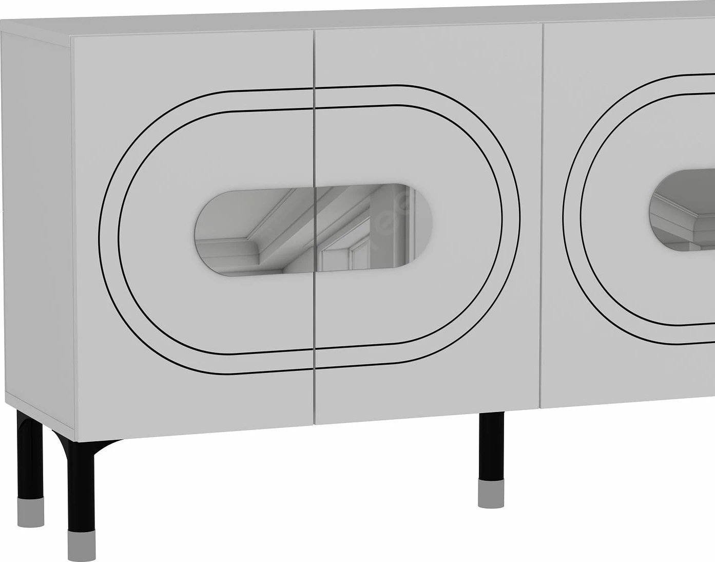 Konsol Skye Decor, Demet, e bardhë, argjend