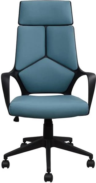 Karrige zyre FH1054.06 Gri-Blu e lehtë dhe bazë e zezë 64x61x126 cm