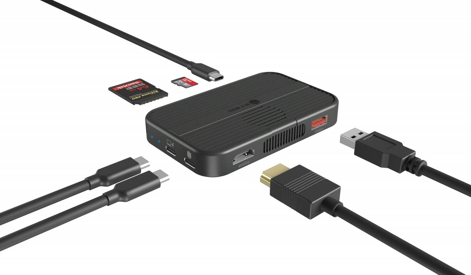 Stacion dokimi 7-në-1 IcyBox IB-DK4071M-CU31 me mbështetje NVMe+SATA, antracit