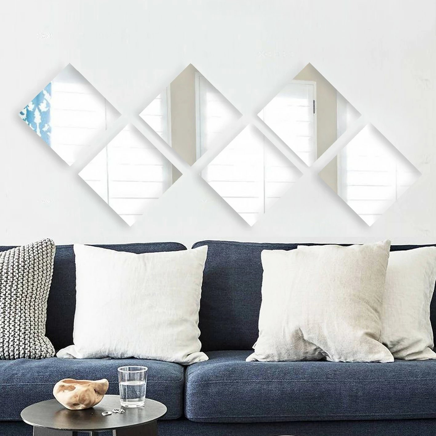 Set pasqyrash (6 copë), Wallity, SETAYNA_001, ngjyrë argjendi