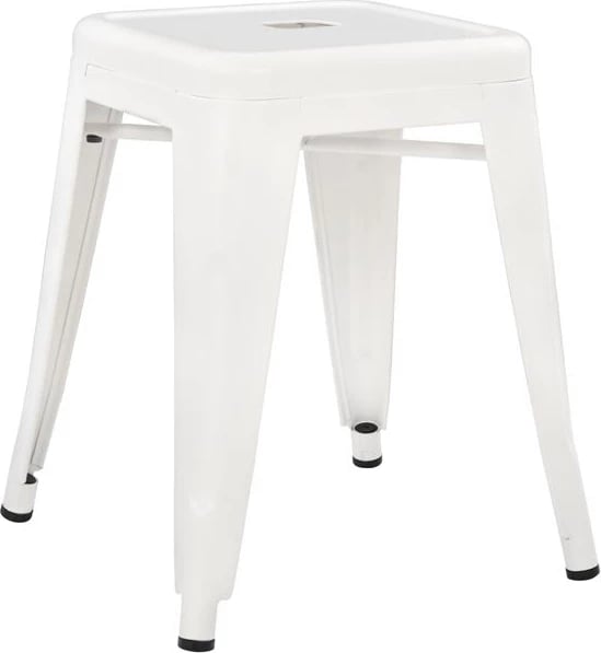 Karrige për bar MELITA FH0096.41 metalike, ngjyrë e bardhë qumështi, 39x39x46 cm