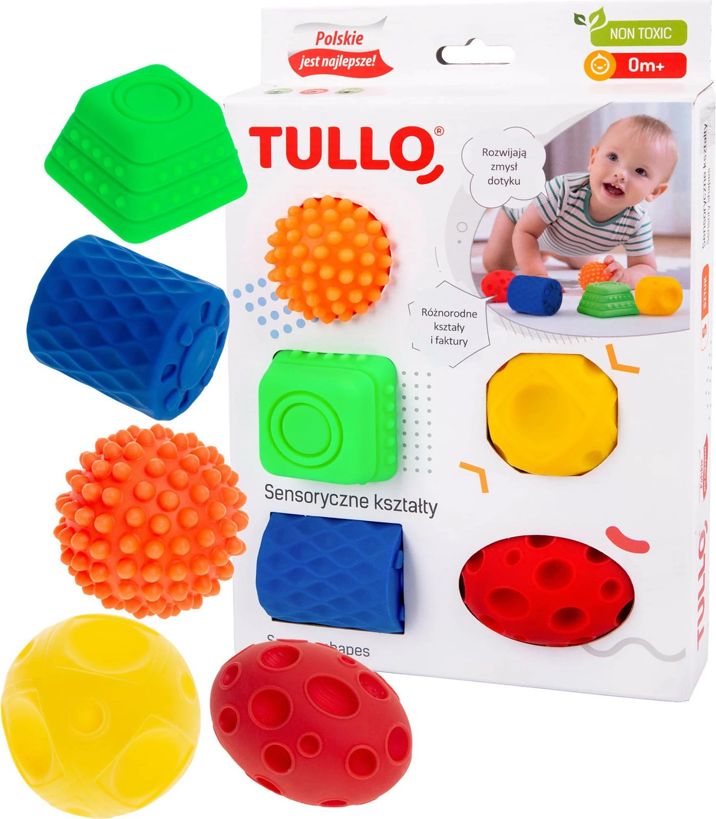 Topa sensorikë për fëmijë AM Tullo, shumëngjyrëshe