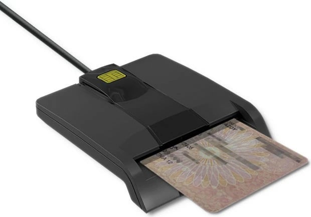 Lexues kartelash çipi Qoltec SCR-0634 me USB Type-C, i zi