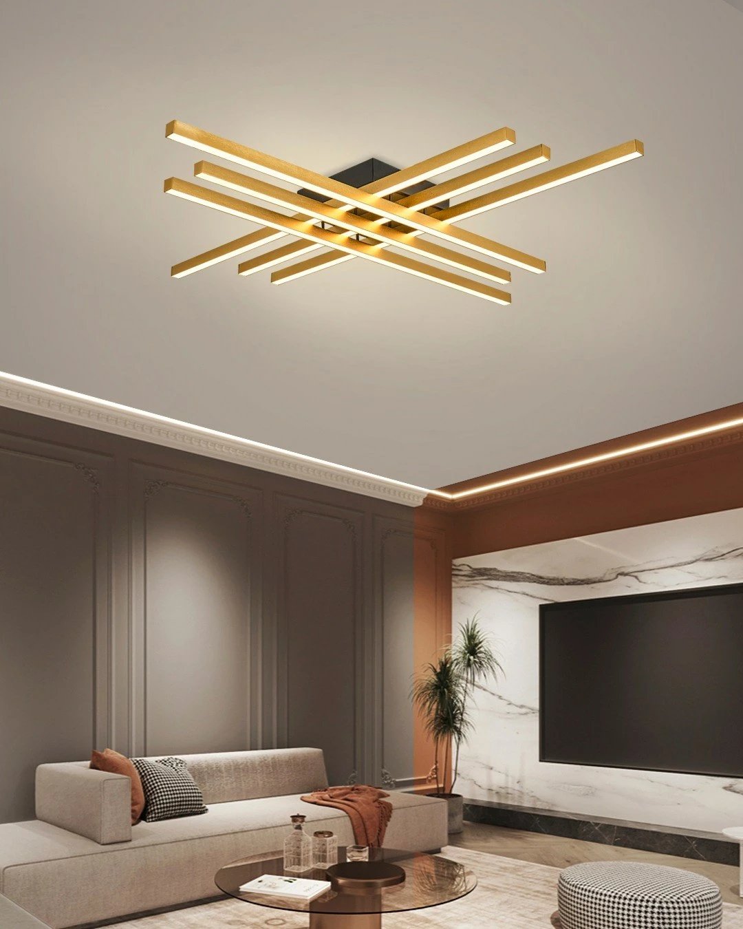 Llambë tavani Opviq, Krakow - C1144, ngjyrë ari