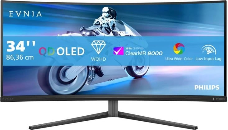 Monitor gaming, Philips, Evnia 34M2C6500/00, 34", gri/bardhë