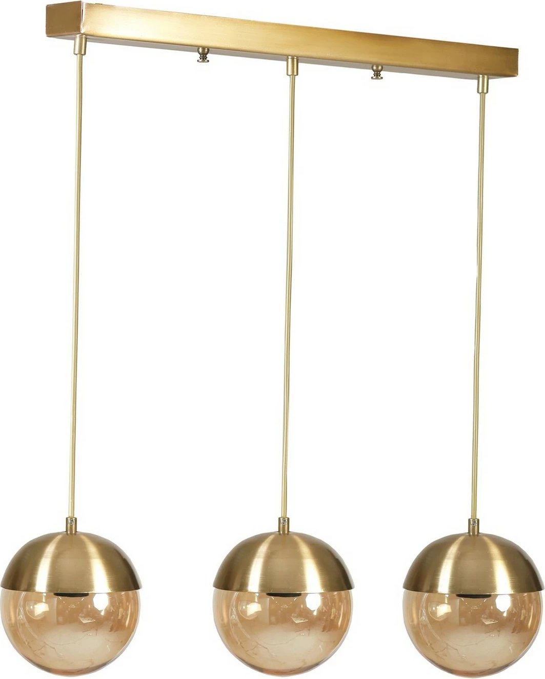 Llambadar Opviq, 3 sfera, ngjyrë ari, xham bal