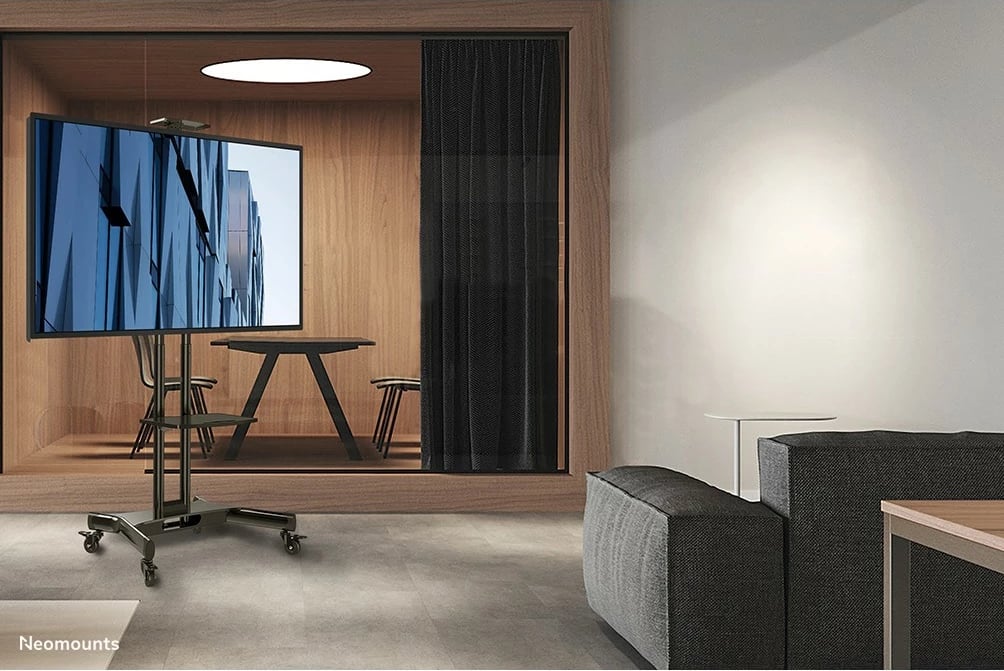 Karrocë TV Newstar NM-M1700BLACK, për ekrane 32-75 inç, rregullim lartësie, ngjyrë e zezë