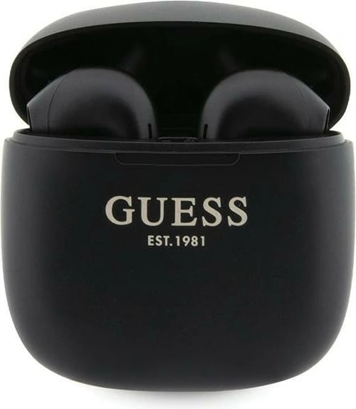 Kufje Bluetooth GUESS GUTWST26PSK, TWS, me stacion karikimi, e zezë