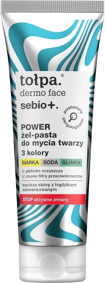 Xhel-pastë për fytyrë Tołpa Dermo Face Sebio+ Power për femra 3 ngjyra 100ml