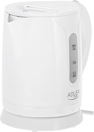 Çajnik elektrik Adler AD 1371 0.8 L 850 W plastik i bardhë