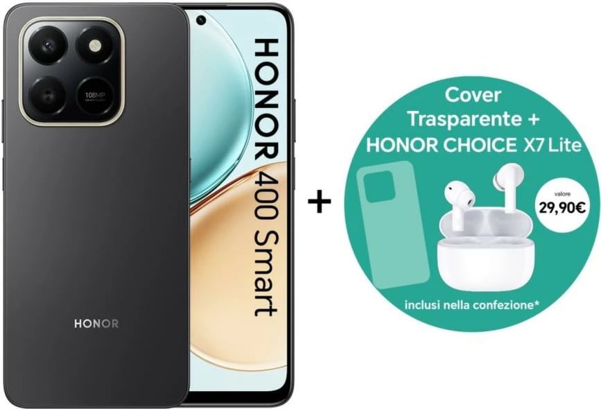 Celular Honor 400 Smart 8+256GB 4G DS Velvet Black me kufje Choice X7 Lite