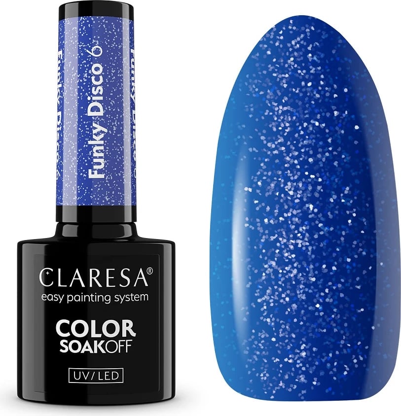 Llak për thonj Claresa Funky Disco Hybrid për femra, 6.5g