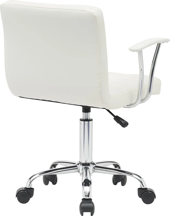 Karrige zyre Buleco pu e bardhë 56x46x74-86cm