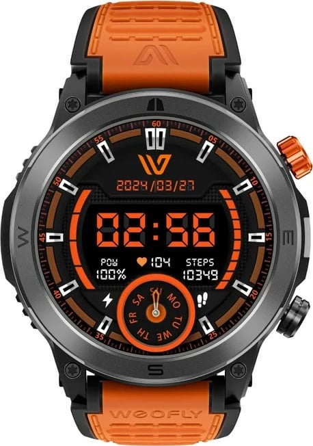 Smartwatch Weofly Conquer, 1.43" AMOLED, Bluetooth 5.3, IP68, Portokalli
