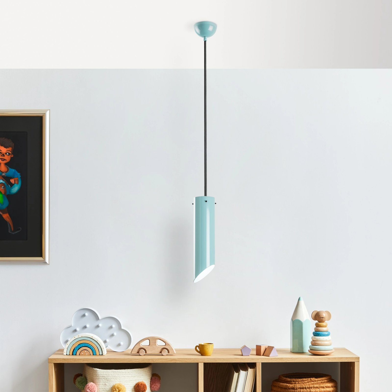 Llambë tavani Opviq, Kesikboru, ngjyrë turquoise Llambë tavani Opviq, Kesikboru, ngjyrë turquoise