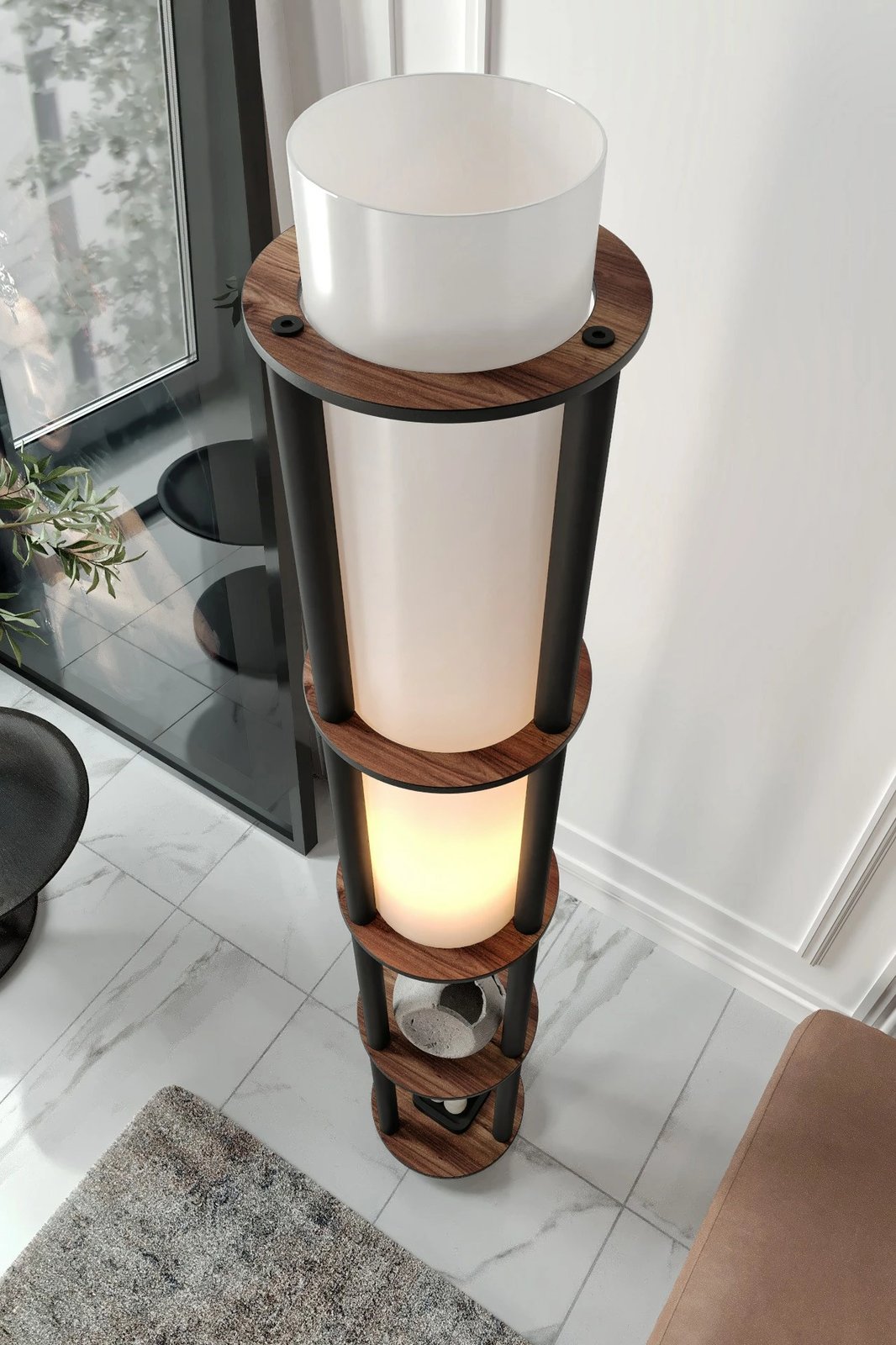 Llambë dyshemeje Opviq, KS-11123, ngjyrë arre