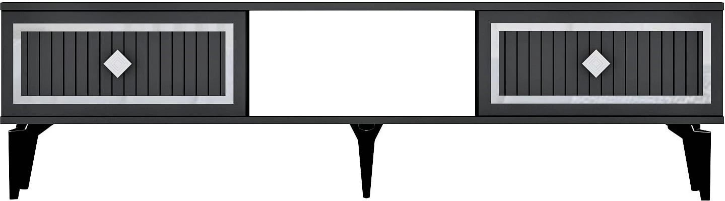 Komodë televizori Hanah Home, ngjyrë antracit, argjend