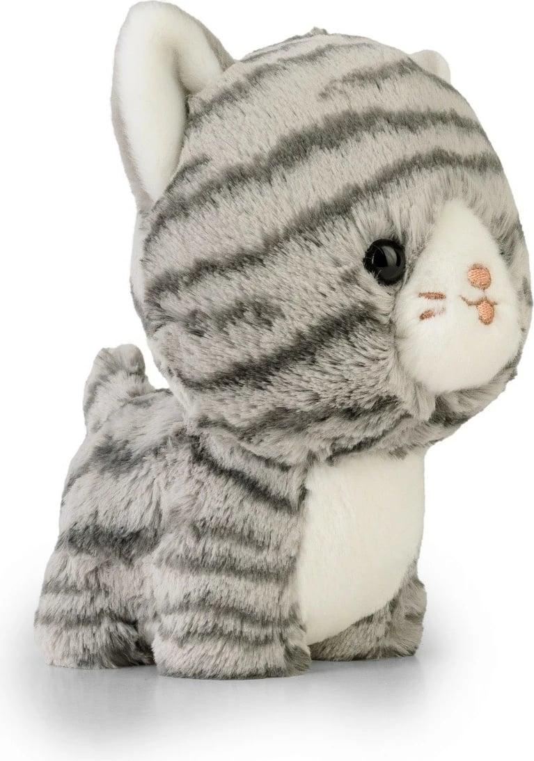 Lodër pelushi Daffi Teddy Pets, mace me vija, 19 cm, gri