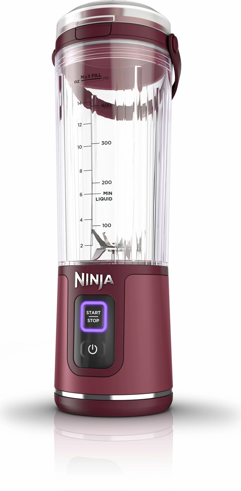 Blender portativ Ninja BC151EUCR, 532ml, 6 tehë, USB Type-C, kuq