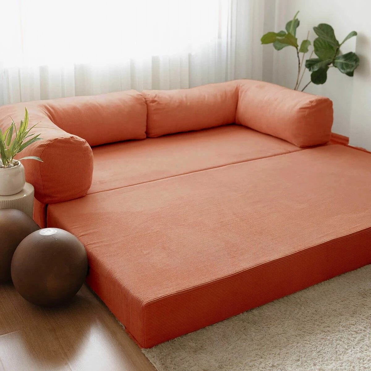 Divan-krevat treshe, ngjyrë vermilion, Atelier del Sofa, Nook