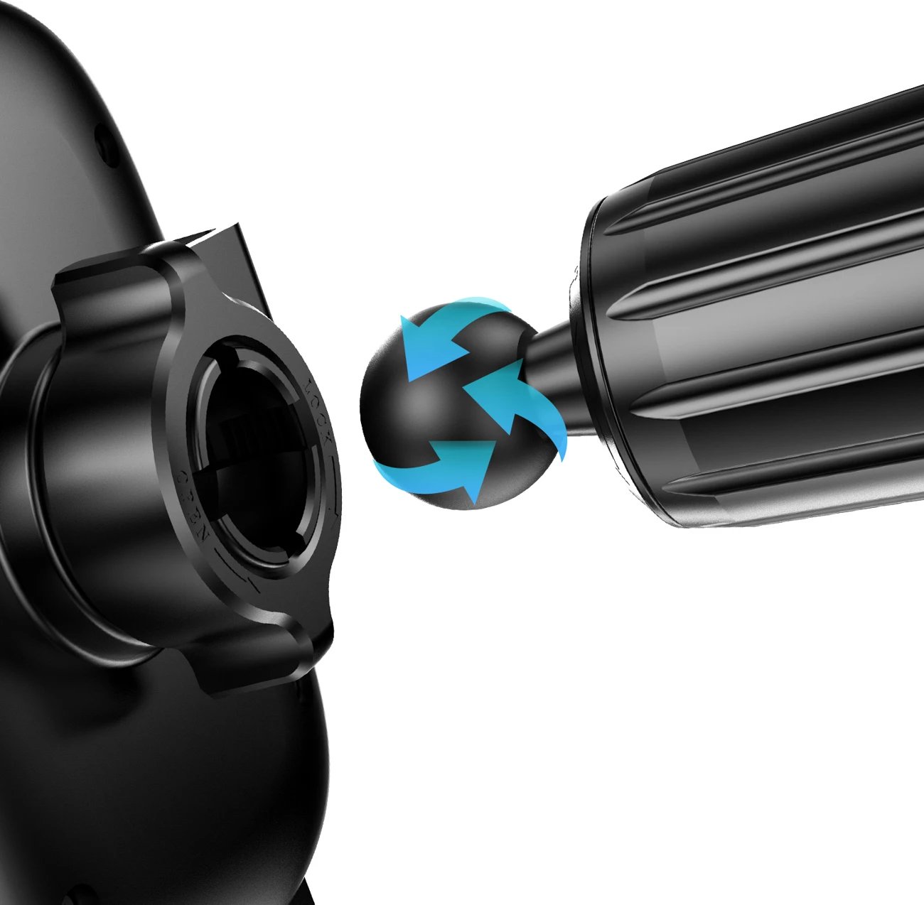 Mbajtëse gravitacionale për makinë, Dudao F5N+, kapëse me gotë thithëse për xham ose pult, rrotullim 360°, e zezë