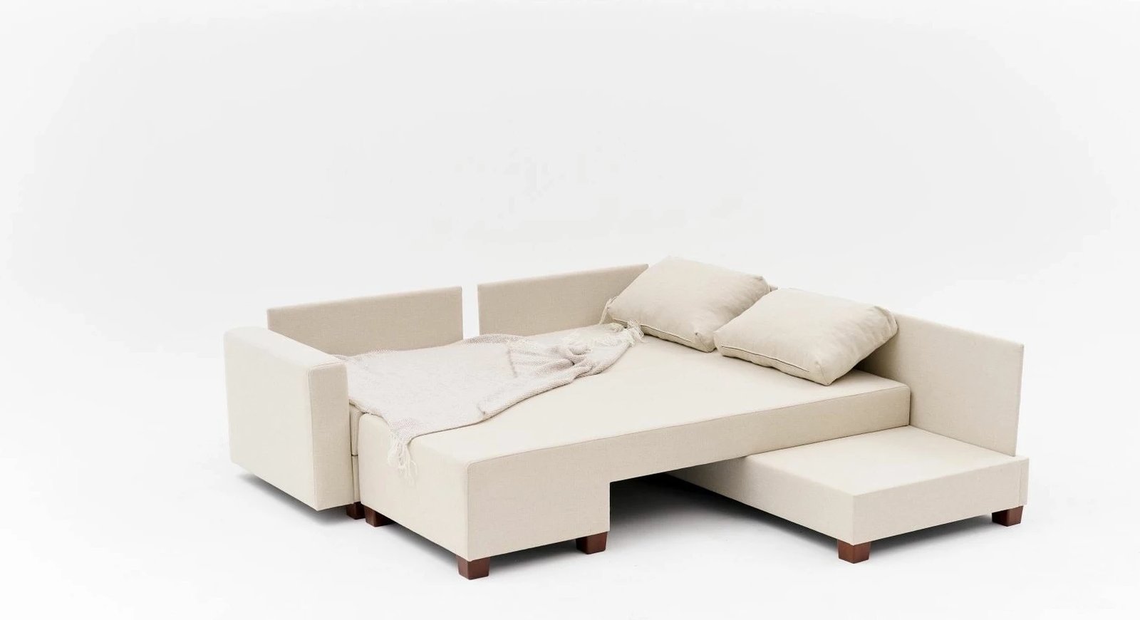 Kënd-sofë krevate Atelier del Sofa, Aly Arzilla, kënd i djathtë, ngjyrë krem