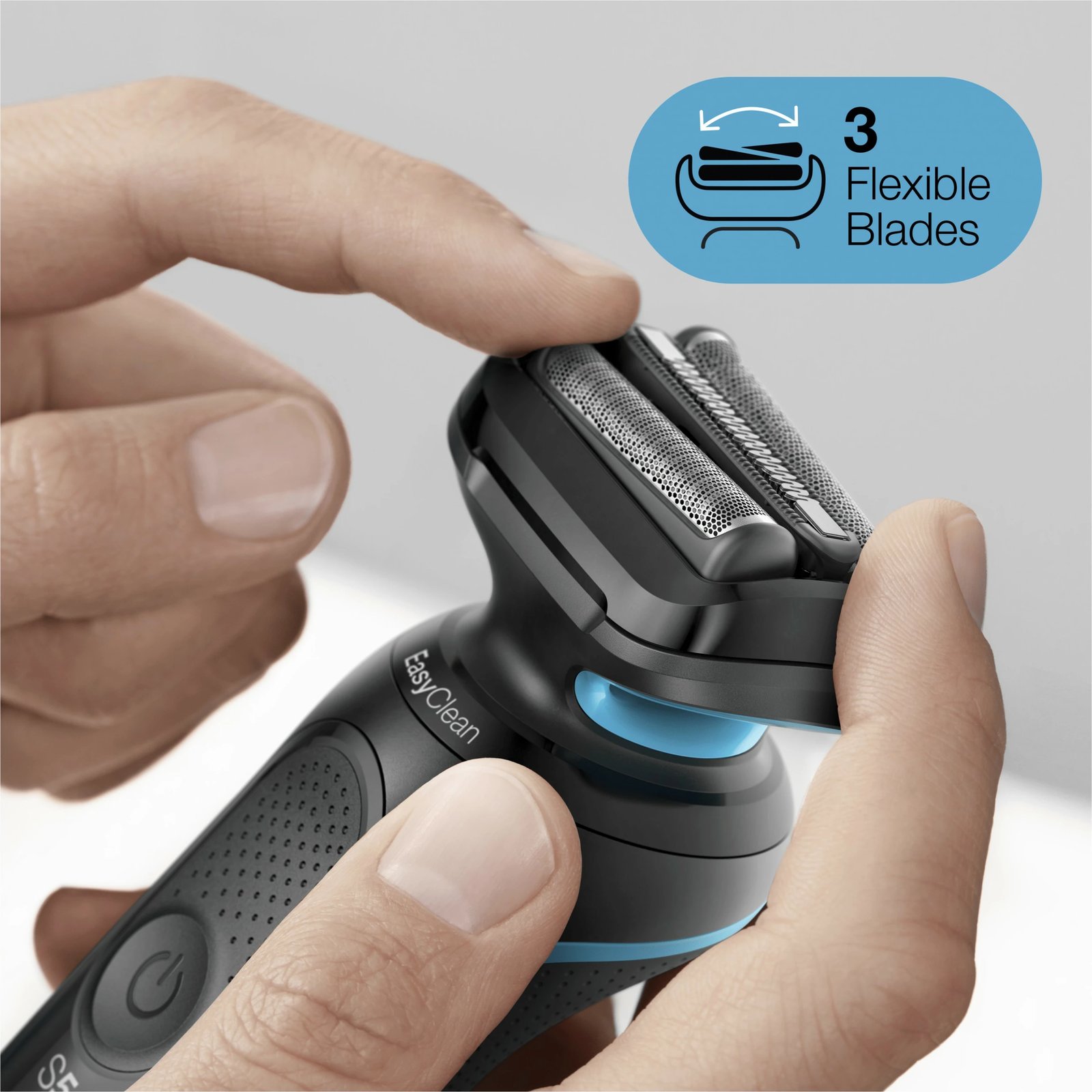 Makinë rroje Braun Series 5 50-M1000s, Foil shaver, LED, Bateri, Black, Blue Makinë rroje Braun Series 5 50-M1000s, Foil shaver, LED, Bateri, Black, Blue