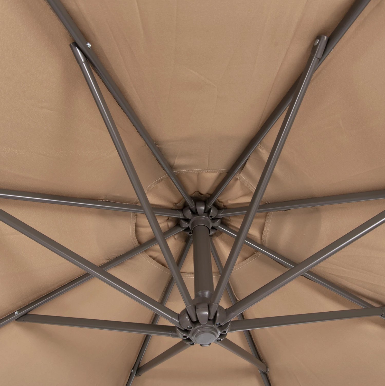 Çadër palosëse GELDORF FH6092 metal & poliestër, ngjyrë kafe, Φ260x245Hcm