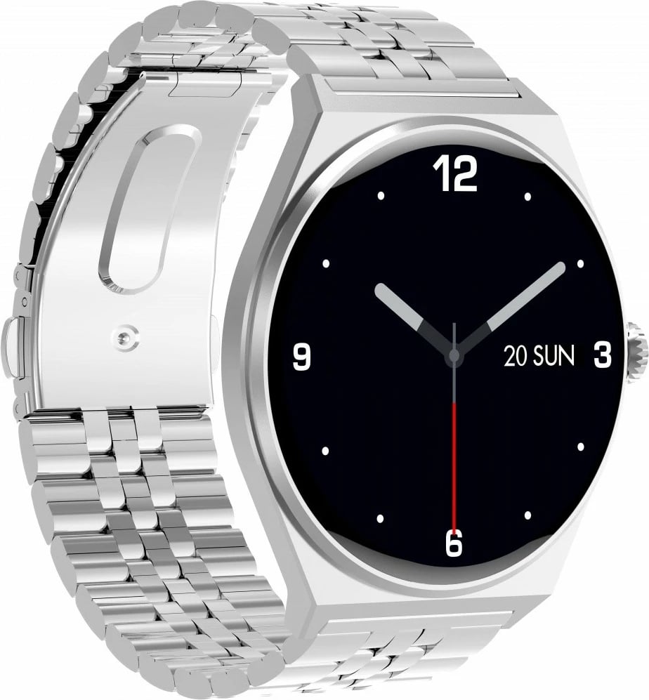 Smartwatch EcoWatch EW05 SL, 1.43", AMOLED, Bluetooth, Argjend