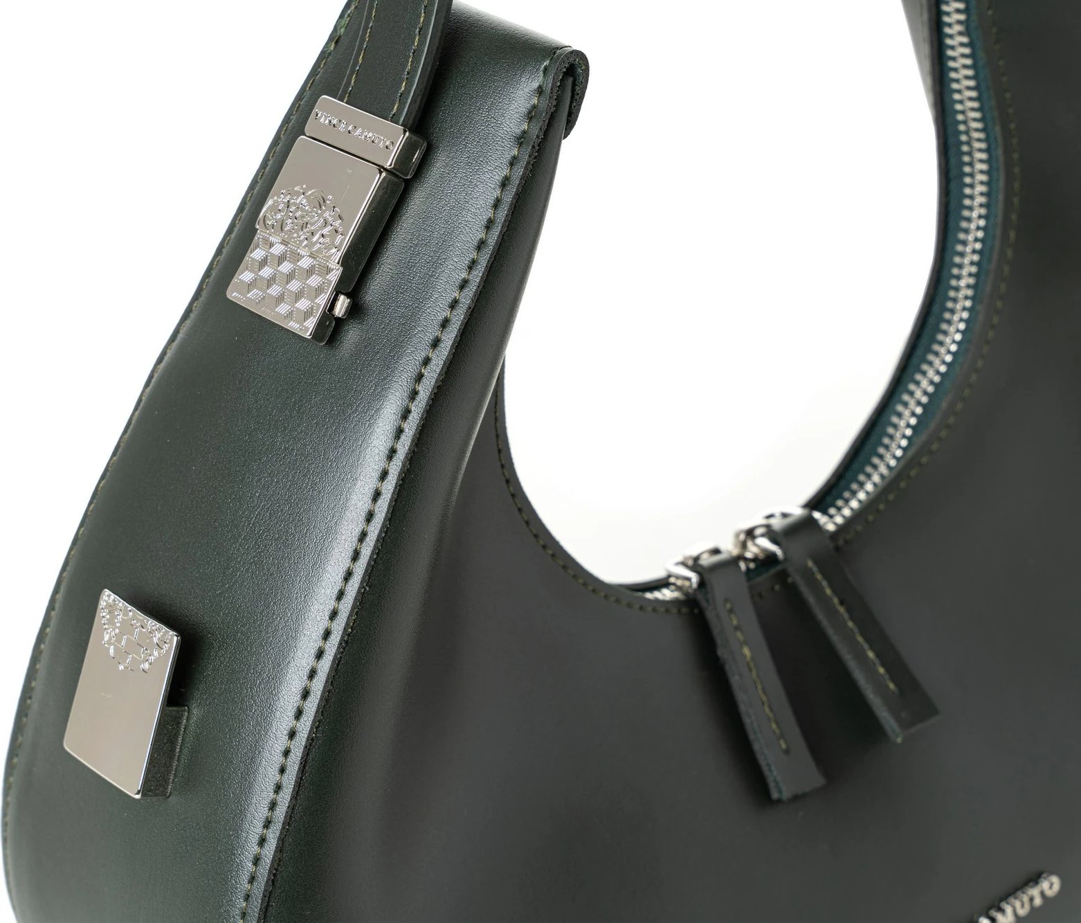 Çantë krahu Vince Camuto, ngjyrë e gjelbër e errët, Riviera