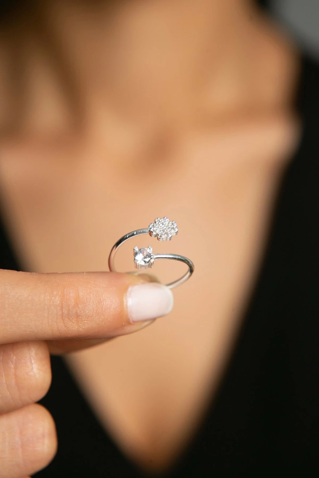 Unazë argjendi Elika, e argjendtë, FA182547