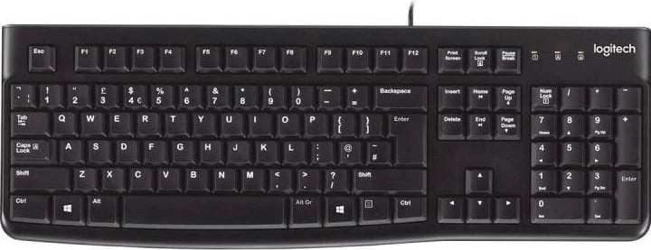 Tastierë Logitech K120 920-002508 USB QWERTY US e zezë