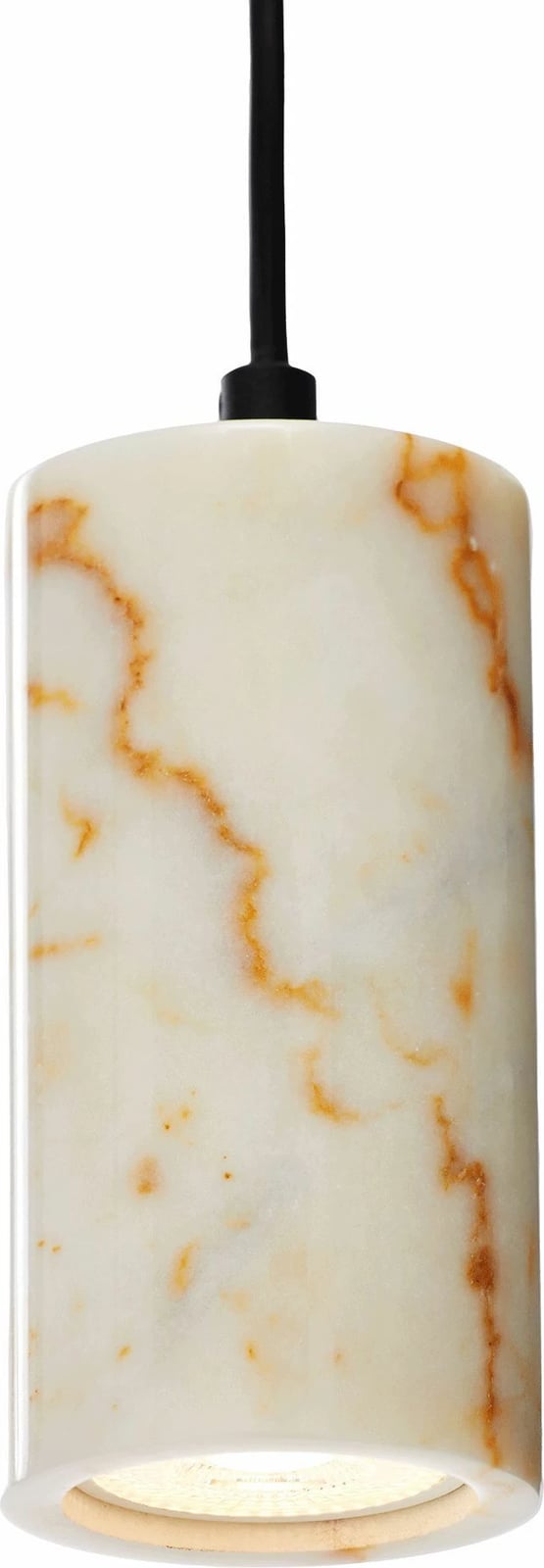 Llambë tavani Opviq, Papy - Perme, ngjyrë bezhë, trup metalik, kapak oniks mermeri, lartësi e rregullueshme