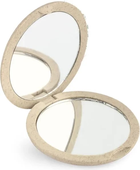Pasqyrë xhepi Beter Natural Fiber Double Mirror x4 zmadhim, beige