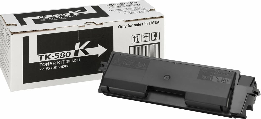 Toner Kyocera TK-580K, i zi, për ECOSYS P6021cdn/FS-C5150DN, 1 copë