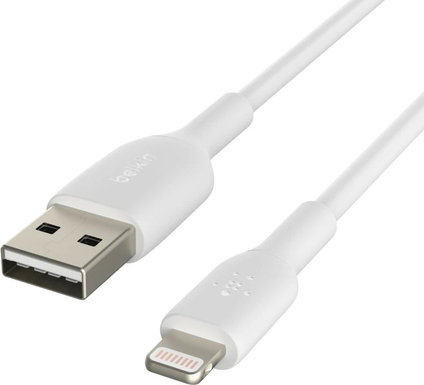 Kabllo Belkin USB-A në Lightning, 15cm, e bardhë