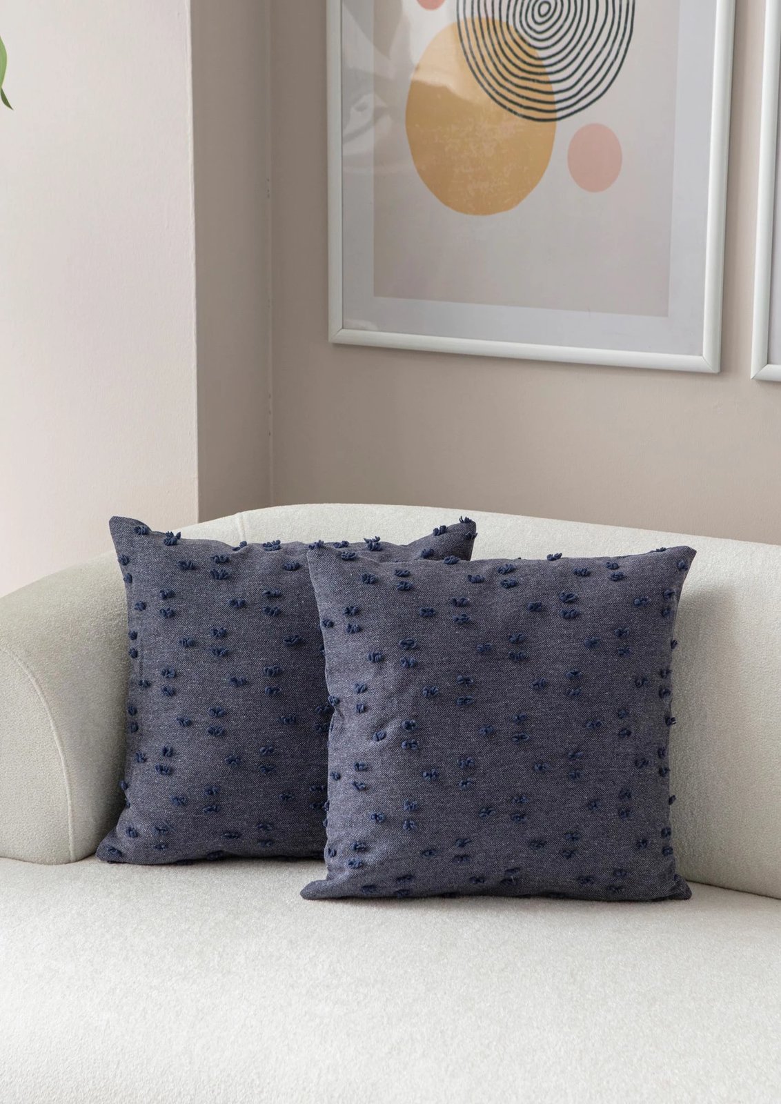 Set mbulesash jastëku (2 copë), Evila Originals, Tuffet, ngjyrë kaltër v7