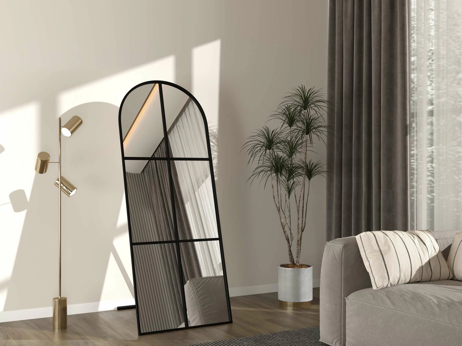 Pasqyrë Cheval, ngjyrë e zezë, Skye Decor, Influencer