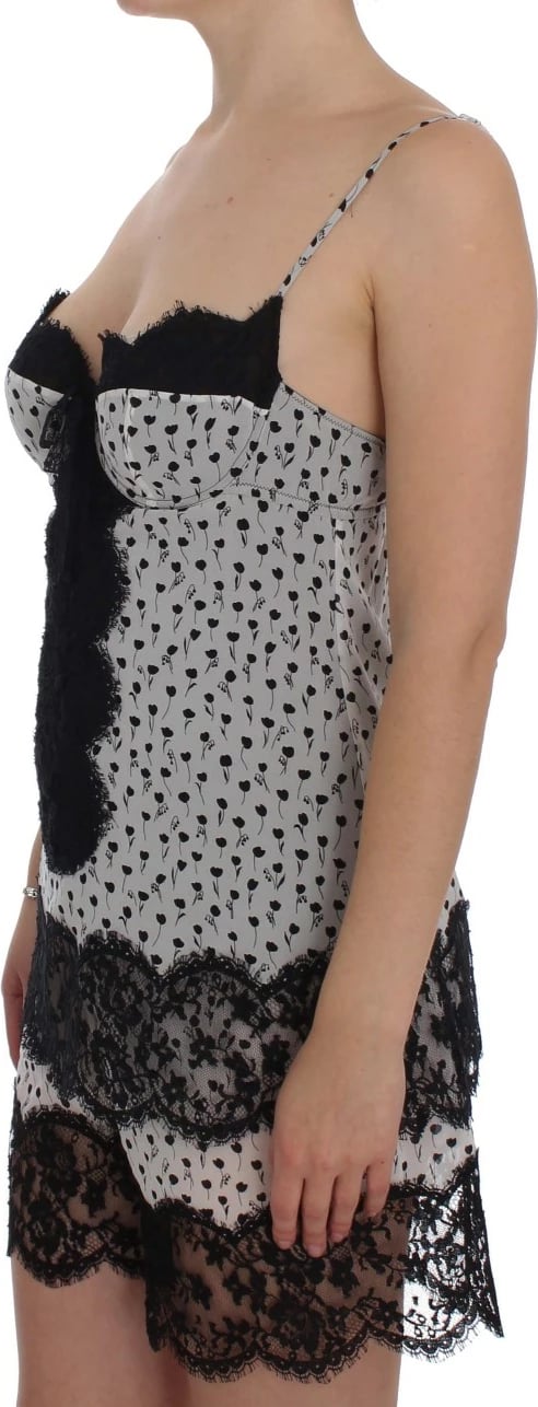 Këmishë nate për femra Dolce & Gabbana, e zezë/hiri