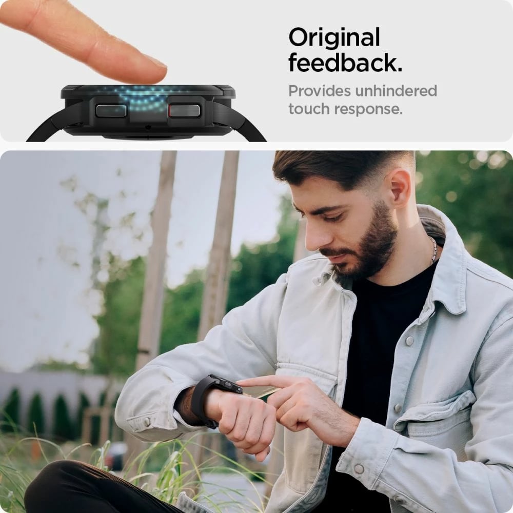 Xham i temperuar Spigen Glas.tR EZ Fit për Samsung Galaxy Watch 6 Classic 47mm, 2 copë