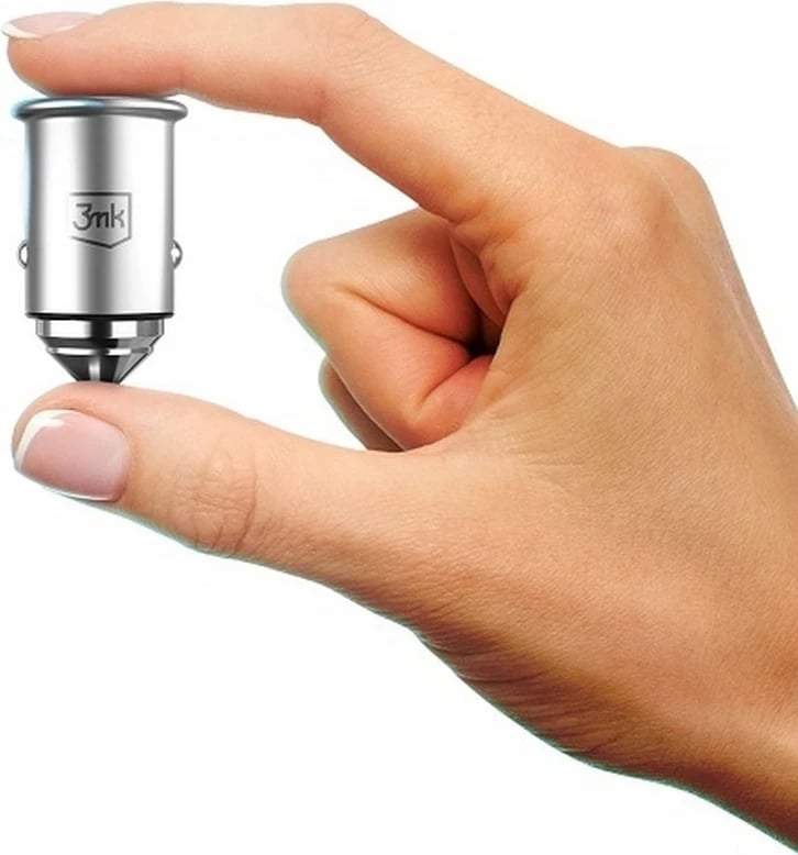 Karikues veture 3MK Hyper Car Charger 45W, 1xUSB-C + 1xUSB-A, argjendtë